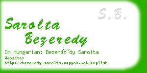 sarolta bezeredy business card